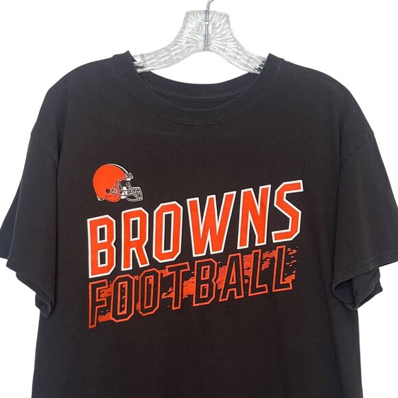 Cleveland Browns Football NFL Team Apparel TShirt Mens Large Brown - Picture 3 of 6